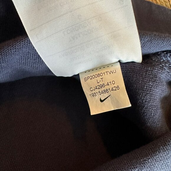 Vintage Nike Mens Blue & Navy Colorblock Cotton T-Shirt L Casual Short Sleeve - Picture 7 of 9